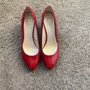 Etienne Aigner Red Patent Leather Heels